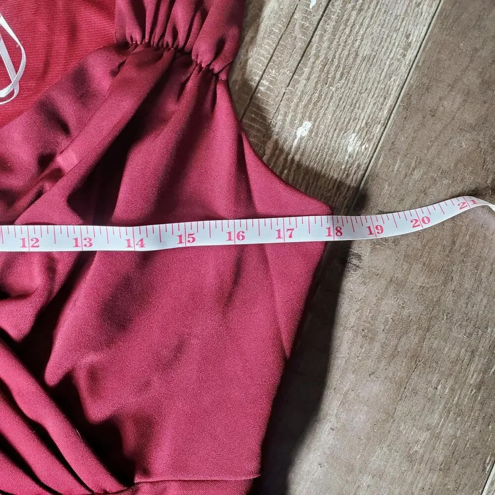 NWT Grace Karin Elegant Burgundy Red Cocktail Dress Size Large - Picture 12 of 12